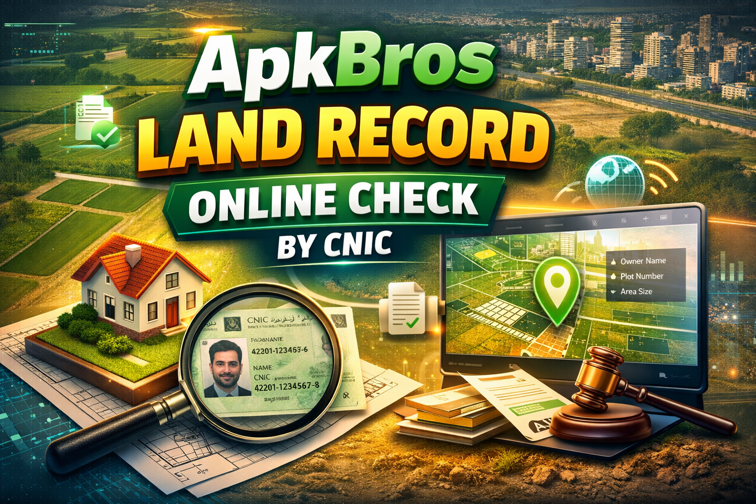 ApkBros Land Record Online Check by CNIC